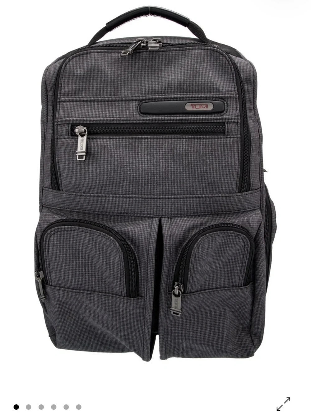 Tumi Gray Men’s Backpack with Front Organizer Pockets